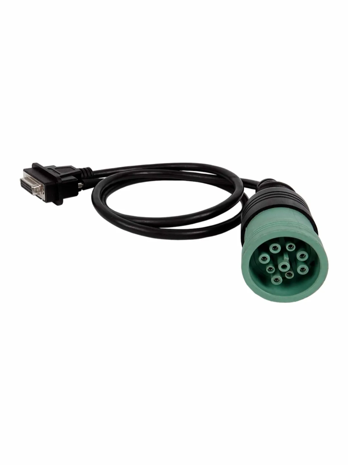 Диагностический кабель для Deutsch (SAE 1939) Тип 2 «зелёный» 9-клемм (V9), RP1210