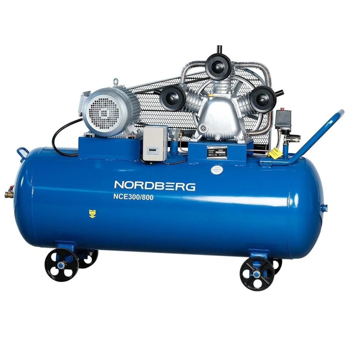NORDBERG КОМПРЕССОР NCE300/800 3-х поршн., ременной, чугунная головка, 380В, ресив. 300л, 800л/мин