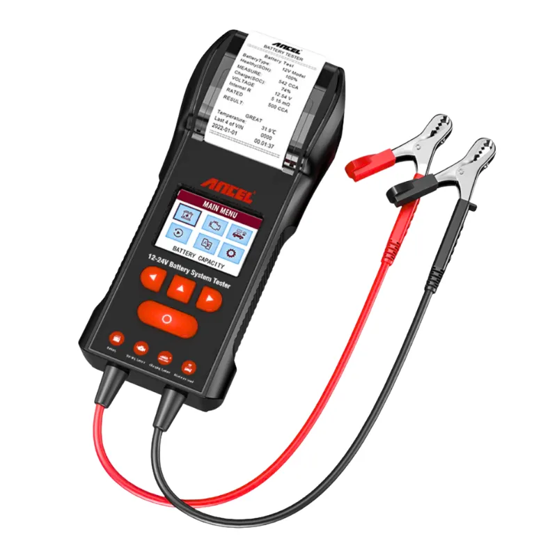 Тестер аккумуляторов 12V/24V Ancel BST600, со встроенным принтером